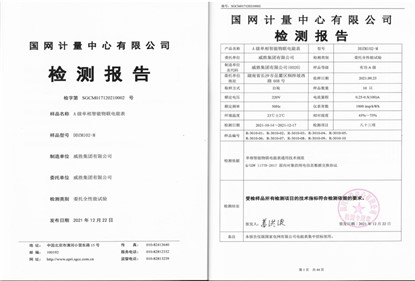 新年伊始，雙喜臨門！威勝集團單相智能物聯(lián)電能通過國網(wǎng)計量中心全性能檢測認證及榮獲2021年度中國儀器儀表學(xué)會科技進步一等獎！